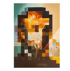 Salvador Dalí, Lincoln in Dalivision with Lens, serigraph on paper, with viewing lenspencil-
