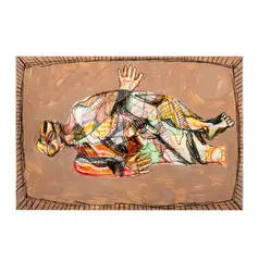 Farshid Maleki, Iranian b. 1943, Untitled, FarshidMalekiIranianb. 1943Untitled (ref. 13-10), acrylic, magic marker metal pen and felt tip pen on paper2010