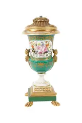 A Continental Porcelain Gilt, Untitled, bronze mounted urn
