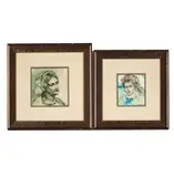 Adina Caloenescu, AdinaCaloenescuB. 1934Two Workseach:, mixed media on papereach