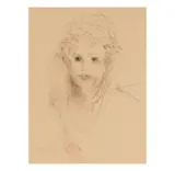 Marie Stobbe, MarieStobbe1909-2003Bust Portrait of a Girlpastel and, pencil on papersigned lower left