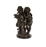 Auguste Moreau, AugusteMoreauFrench1834-1917The Secretpatinated, bronze, mounted to plinthsigned in casting, with foundry seal "Fabrication Franc