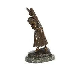 GiuseppeD'Aste1881-1945Brush Wood Gathererpatinated by Giuseppe D'aste, bronze, with marble plinthsigned in castingBronze:, sold Jan 2025