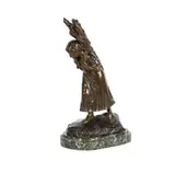 Giuseppe D'aste, GiuseppeD'Aste1881-1945Brush Wood Gathererpatinated, bronze, with marble plinthsigned in castingBronze: