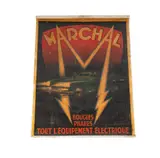 : "Marchal Bougies / Phares / l''Equipement Electrique"; by A French Automotive Advertising PosterAlexis Kow, lithograph on paper, glued to metal, sold Jan 2025