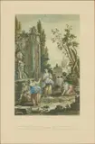 Giuseppe Zocchi, L'Invidia (Envy), photogravure in colors on laid paper