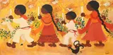 Adriel McGill, Framed, acrylic on canvas painting, Las Posadas