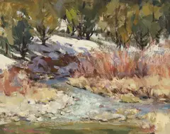 Frank LaLumia, Framed, oil on canvas painting, "March First (Taos, New Mexico),"