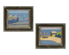Two Works 1] Coast by Elwyn George Gowen, Oil on board, sold Aug 2026