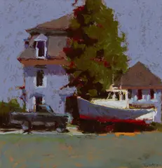 Connie Hayes, Fixed up, Vinalhaven, 2008, Pastel on paper