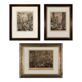 William Hogarth, Three Works 1. "Gin Lane", Etching and engraving
