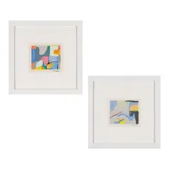William McCartin, Two Works 1. Abstract with Pink, Gouache on canvas