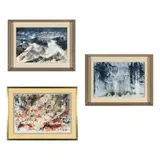 Vincent Hartgen, Three Works 1. "Headland 1968" (Orono, Maine), Watercolor on paper