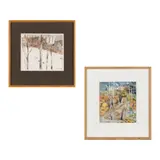 DeWitt Hardy, Two Works 1] Birches, Watercolor on paper
