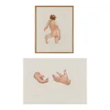 DeWitt Hardy, Two Works 1] Nude, Watercolor and graphite on paper