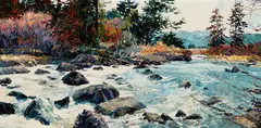 C.J. Boswell, River Run, Oil on board