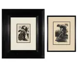 Clare Leighton, Two Works 1] "Cotton Pickers" 1941 Wood, engraving on paper
