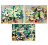Henry Kallem, Three Works 1] Cathedral Woods I, Watercolor on paper, unframed