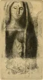 Odilon Redon, Princess Maleine (The Little Madonna), Drypoint etching, unframed