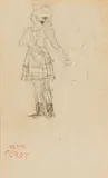 Jean-Baptiste Camille Corot, Personnage de comédie, Pencil on paper