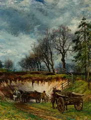 Mark Fisher, The Chalk Pit, Oil on canvas