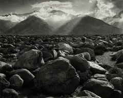 Ansel Adams, Ansel Adams(Am. 1902-1984)"Mount Williamson from Manzonar", Gelatin silver print