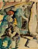 William Zorach, Slaughtering a Pig