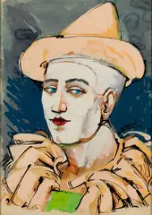 Walt Kuhn, The Clown, 1931, Tempera on paper laid to board
