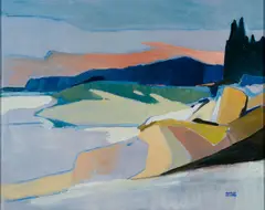 Charles Goodhue, Lavender Sunset, Oil on canvas