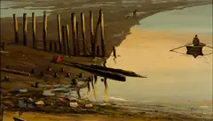 Stephen Etnier, Stephen Etnier(Am. 1903-1984)"Low Tide", 1966, Oil on panel