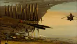 Stephen Etnier, Stephen Etnier(Am. 1903-1984)"Low Tide", 1966, Oil on panel