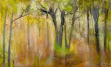 William Thon, William Thon(Am. 1906-2000)"Mist in the Trees", Oil on masonite, unframedSigned l.r