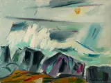 Alex Minewski, Surf, Oil on panel, unframed