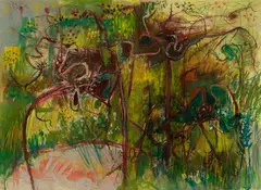 Morris Shulman, Brambles, c. 1949, Watercolor and pastel on paper