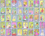 Frédéric Bruly Bouabré, Collection of 40 Drawings Colored, pencil and ink on card Each drawing: