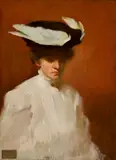 Frederick Andrew Bosley, Woman with Hat, 1904, Oil on canvas