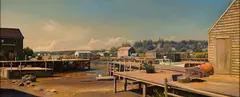 Joel Babb, Port Clyde: (Harbor at Low Tide), 2001, Oil on canvas laid to panel on strainer