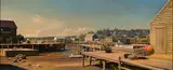 Joel Babb, Port Clyde: (Harbor at Low Tide), 2001, Oil on canvas laid to panel on strainer