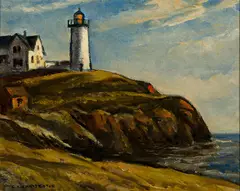 C. K. Chatterton, Nubble Lighthouse, c. 1930, Oil on canvas