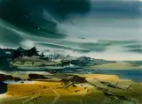 Laurence Sisson, Shoreline, Watercolor on paper
