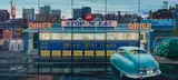 C. Michael Lewis, C. Michael Lewis(Am. b. 1950)Forty Years (Miss Portland Diner), Acrylic on wood