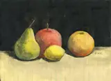 Robert Kulicke, Fruit, Watercolor on paper