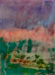 Lavender Light by Frances Kornbluth, Acrylic, watercolor and pastel on paper, sold Aug 2024