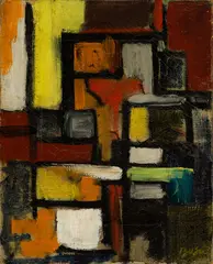 Peter Busa, Abstraction, Oil on canvas