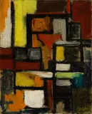 Peter Busa, Abstraction, Oil on canvas
