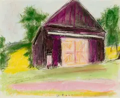 Wolf Kahn, Barn, Pastel on paper
