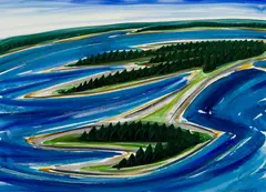 Eric Hopkins, Bar Island, 1993, Watercolor on paper