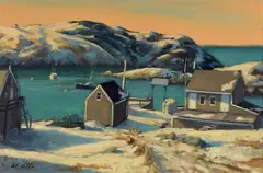Alison Hill, Monhegan, Winter, Oil on canvas