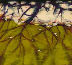Torrie Dorsey, Water Lilies, 1994, Acrylic on panel, unframed