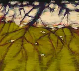 Torrie Dorsey, Water Lilies, 1994, Acrylic on panel, unframed